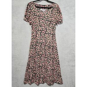 Joni Blair Womens Dress Floral Vintage Size 13 Emperor Waist‎ 80's